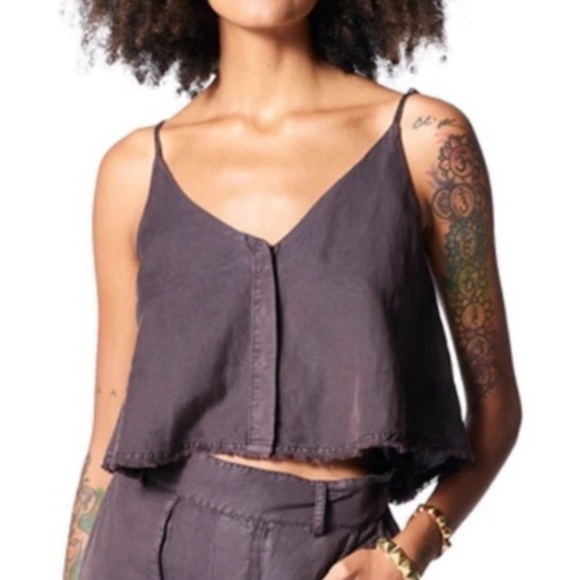 Linen Young fabulous and broke chocolate rehan swing tank top - Picture 1 of 10